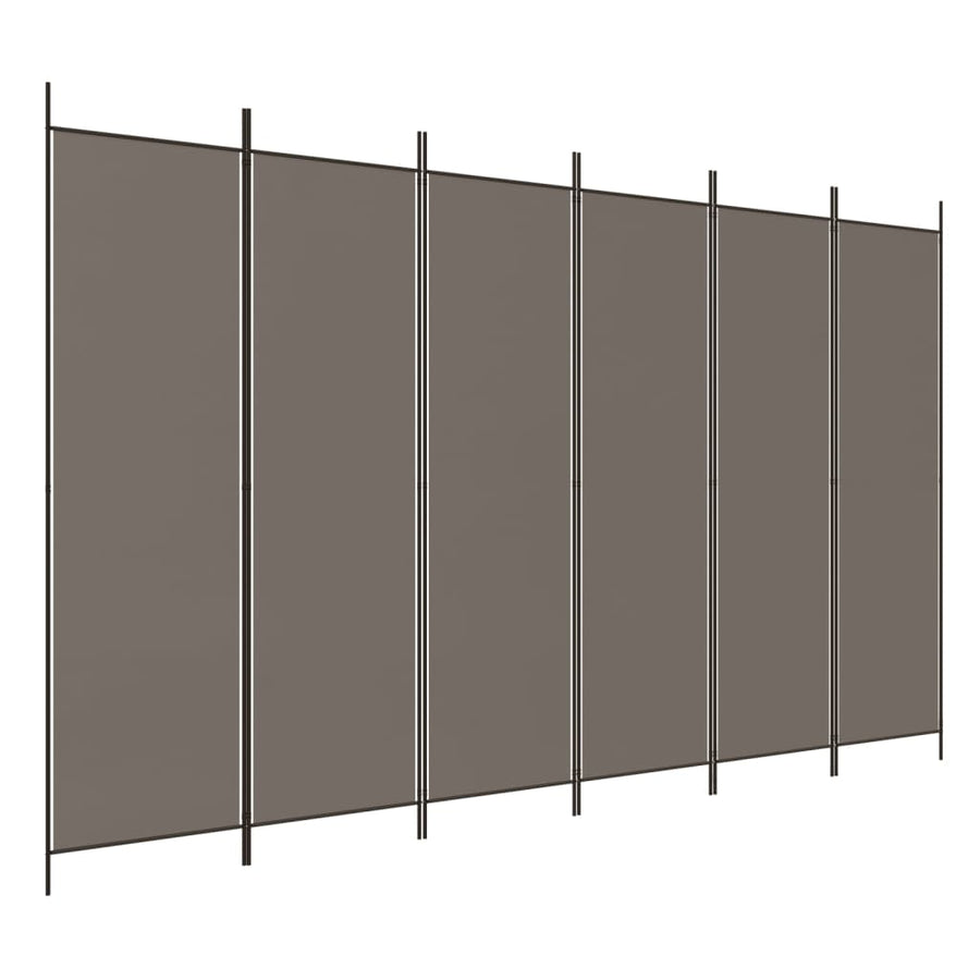 Kamerscherm Met 6 Panelen 300X220 Cm Stof Antracietkleurig