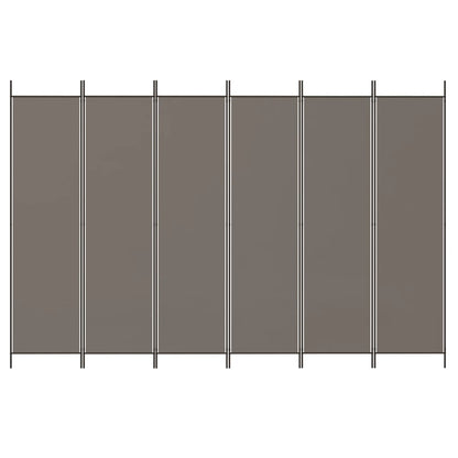 Kamerscherm Met 6 Panelen 300X220 Cm Stof Antracietkleurig