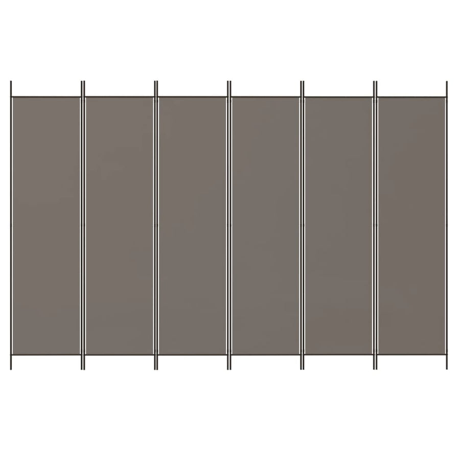 Kamerscherm Met 6 Panelen 300X220 Cm Stof Antracietkleurig