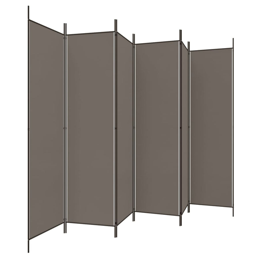 Kamerscherm Met 6 Panelen 300X220 Cm Stof Antracietkleurig