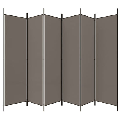 Kamerscherm Met 6 Panelen 300X220 Cm Stof Antracietkleurig