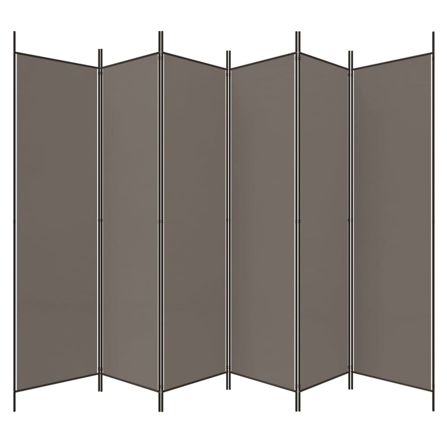 Kamerscherm Met 6 Panelen 300X220 Cm Stof Antracietkleurig