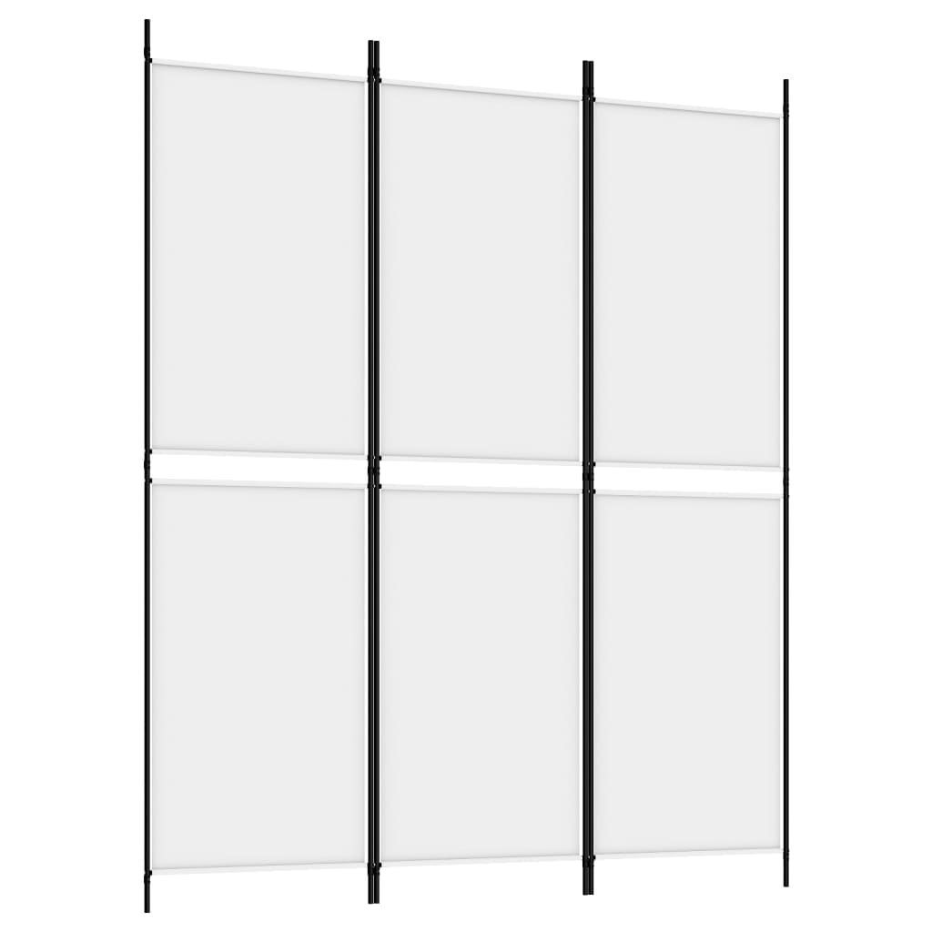 Kamerscherm Met 3 Panelen Stof 150 x 180 cm Wit