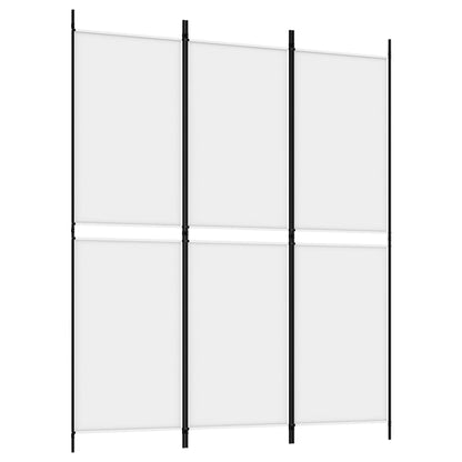 Kamerscherm Met 3 Panelen Stof 150 x 180 cm Wit