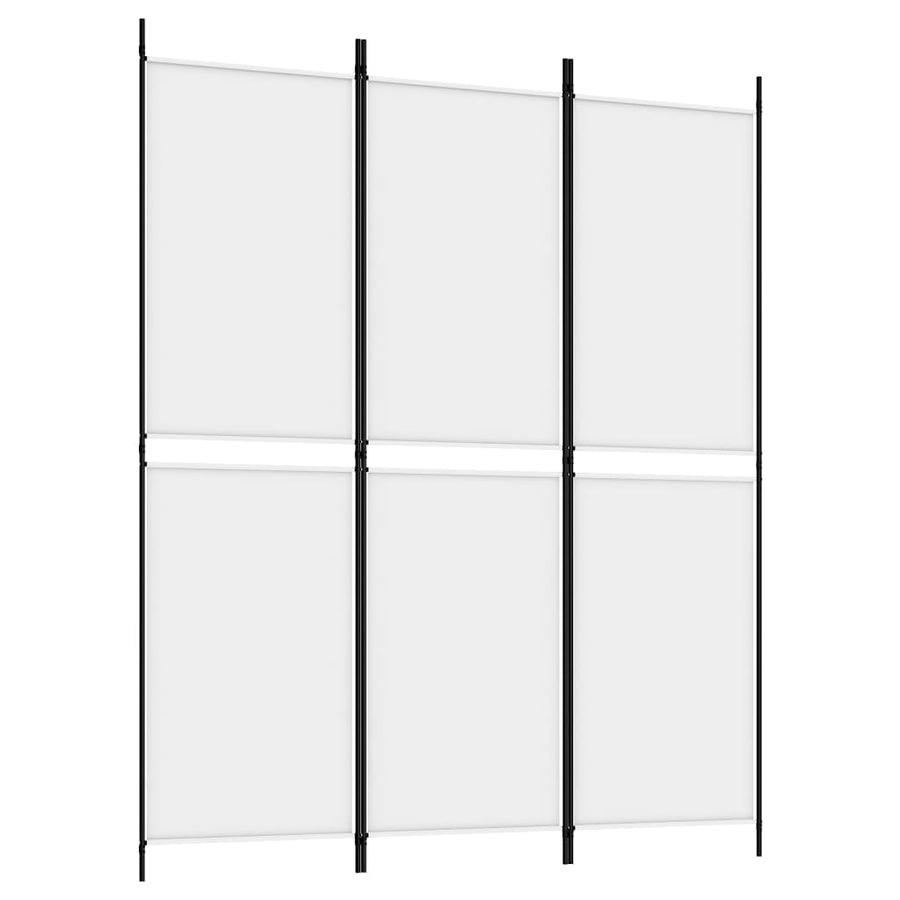Kamerscherm Met 3 Panelen Stof 150 x 180 cm Wit