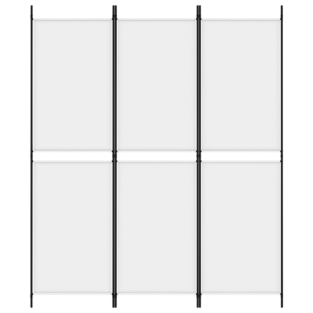 Kamerscherm Met 3 Panelen Stof 150 x 180 cm Wit