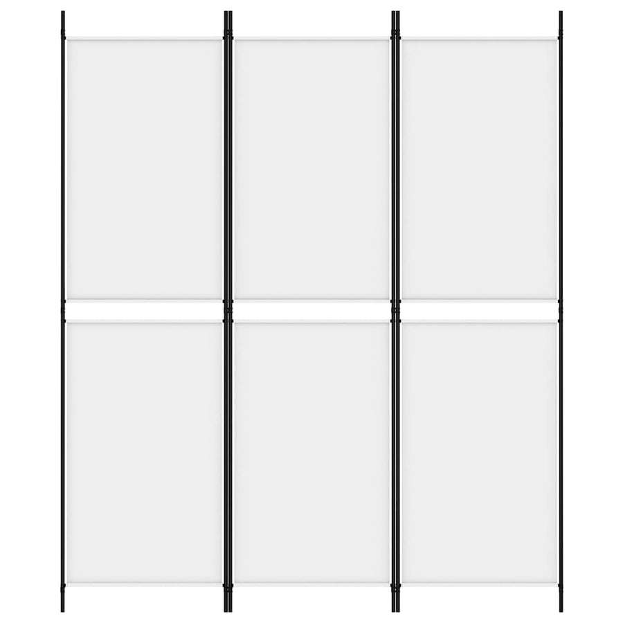Kamerscherm Met 3 Panelen Stof 150 x 180 cm Wit