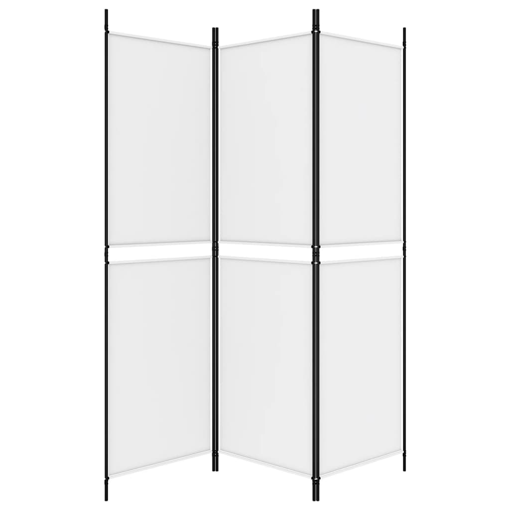 Kamerscherm Met 3 Panelen Stof 150 x 180 cm Wit