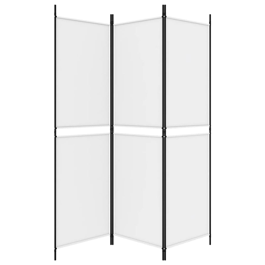 Kamerscherm Met 3 Panelen Stof 150 x 180 cm Wit
