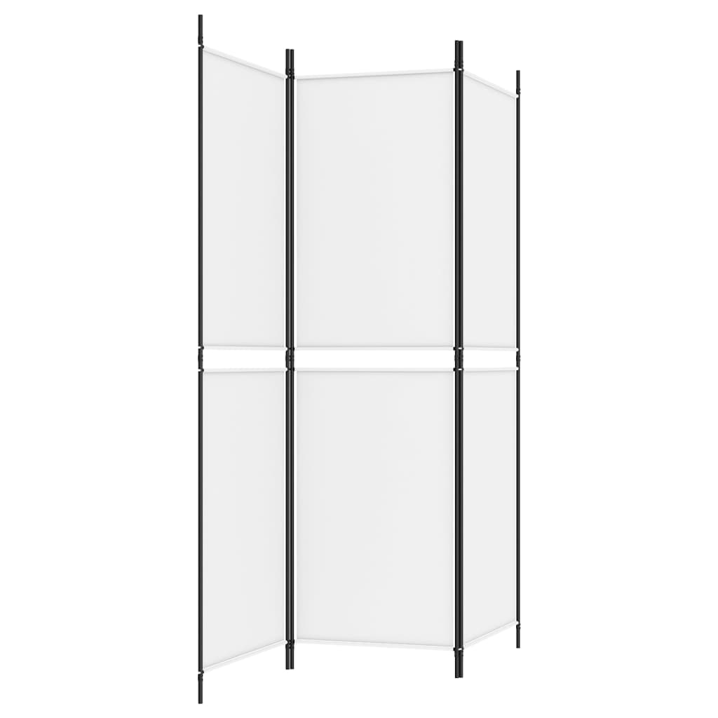 Kamerscherm Met 3 Panelen Stof 150 x 180 cm Wit