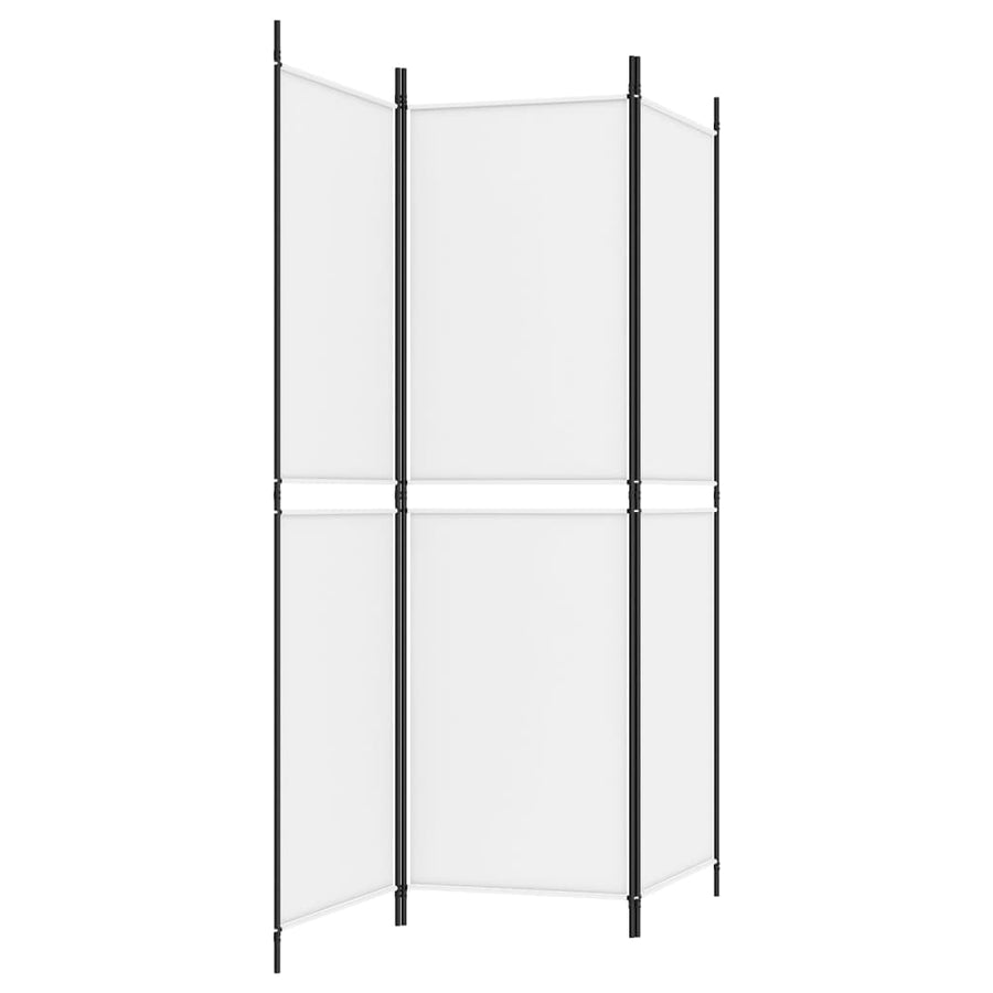 Kamerscherm Met 3 Panelen Stof 150 x 180 cm Wit