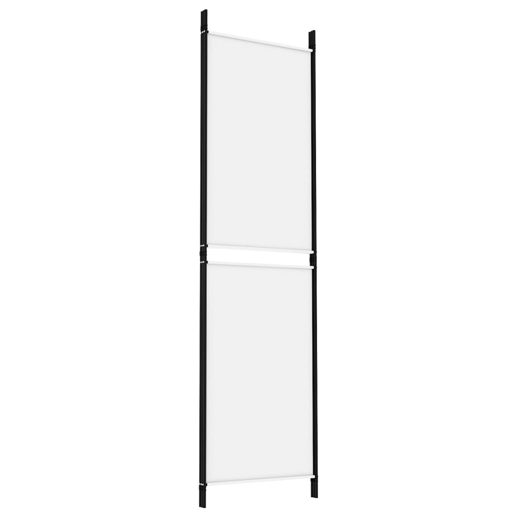 Kamerscherm Met 3 Panelen Stof 150 x 180 cm Wit