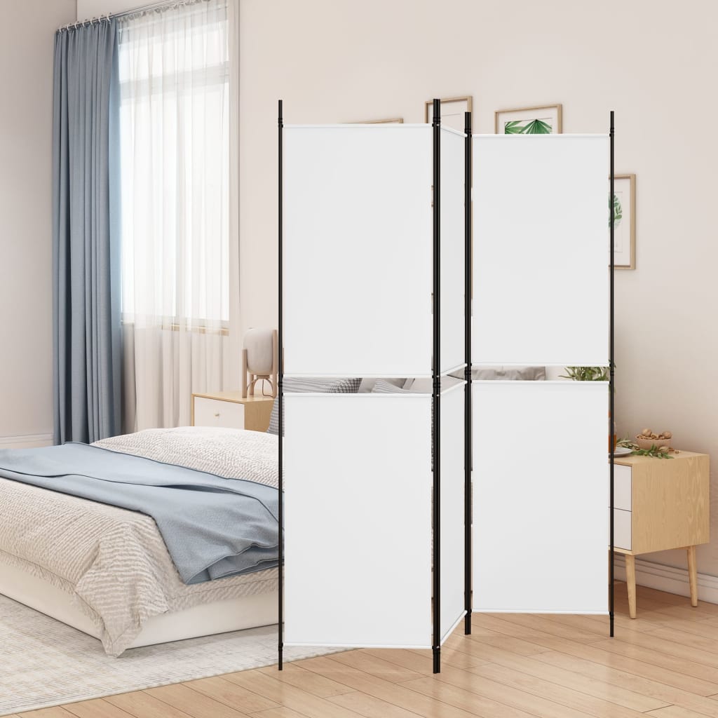 Kamerscherm Met 3 Panelen Stof 150 x 180 cm Wit