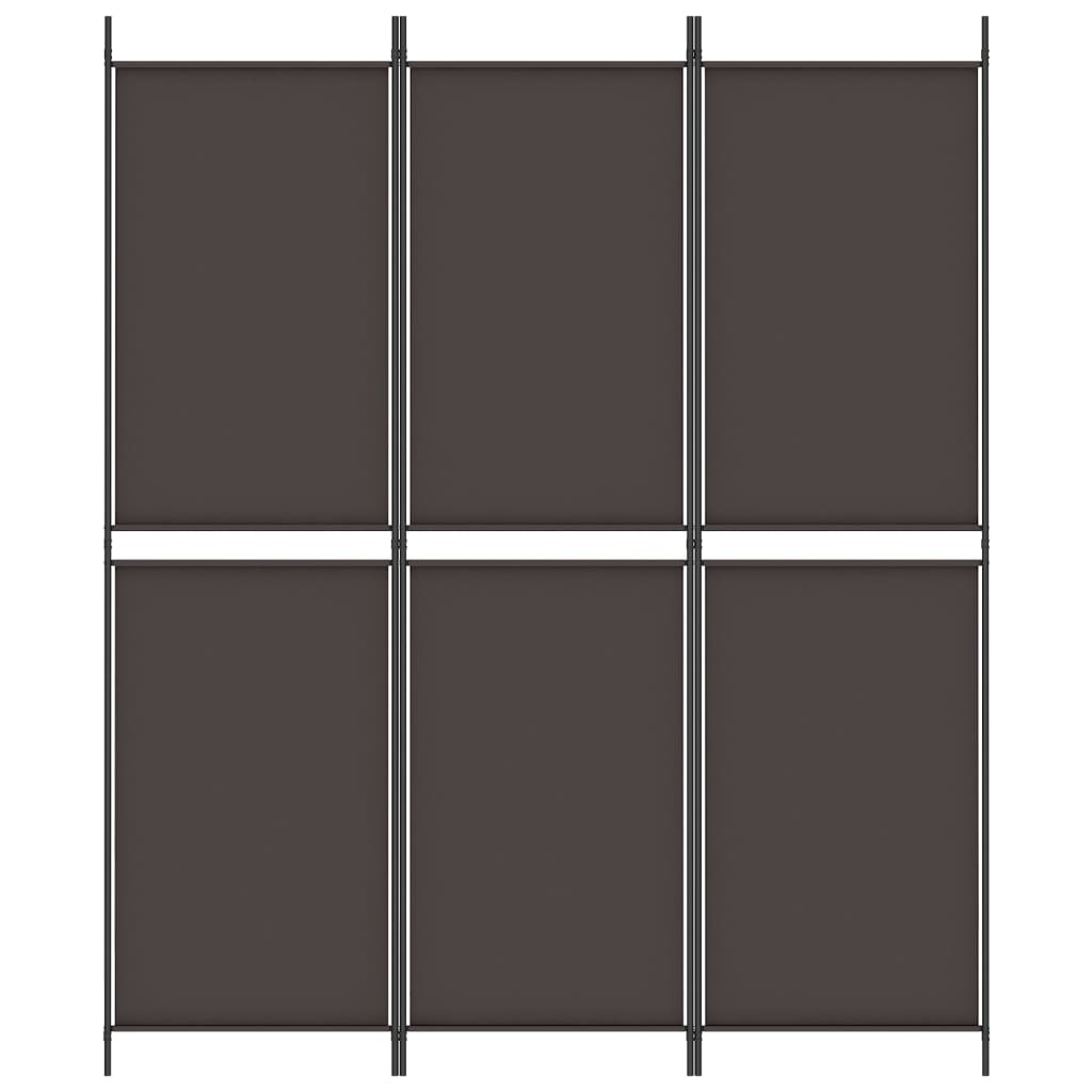Kamerscherm Met 3 Panelen Stof Bruin 3