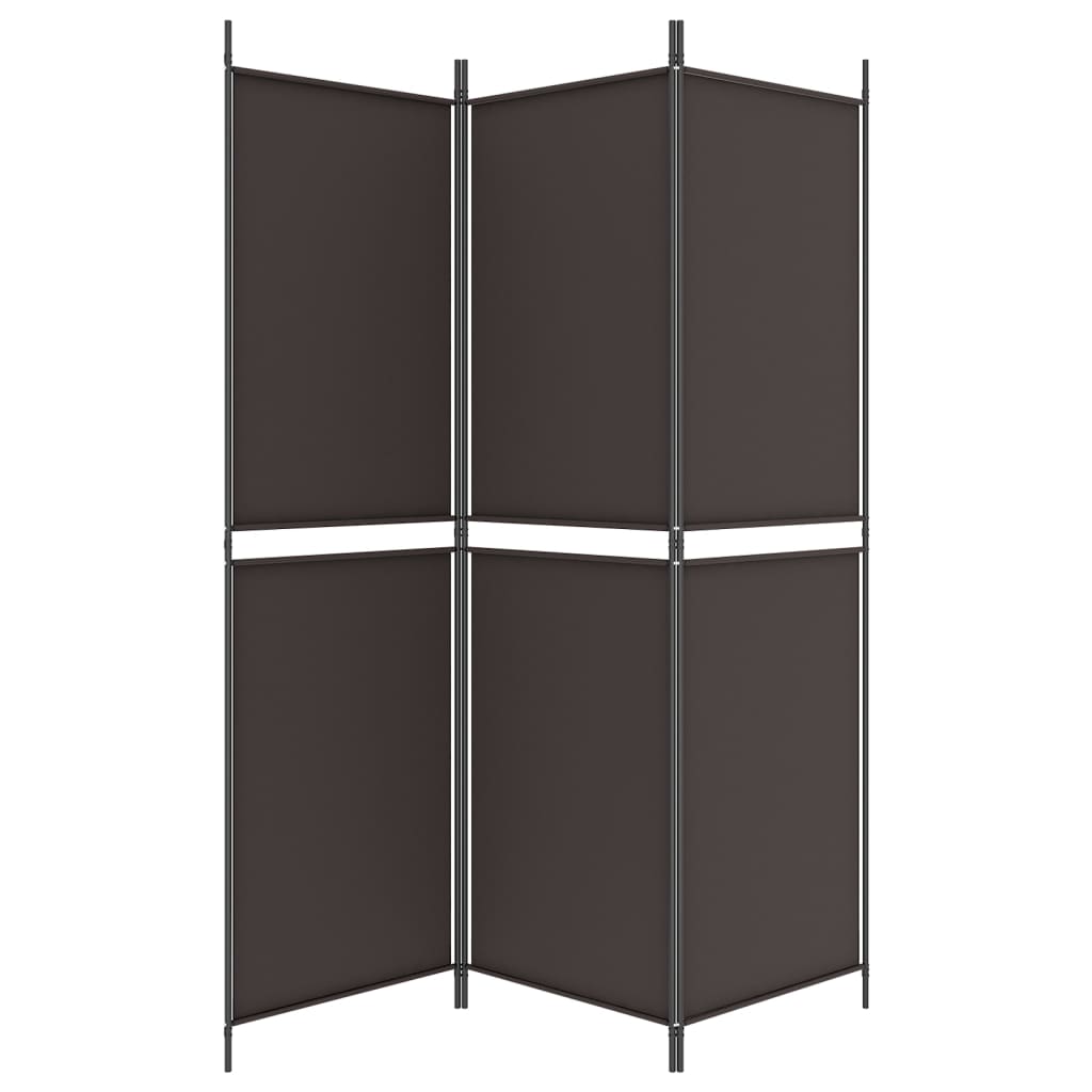 Kamerscherm Met 3 Panelen Stof Bruin 3