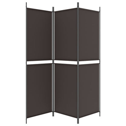 Kamerscherm Met 3 Panelen Stof Bruin 3