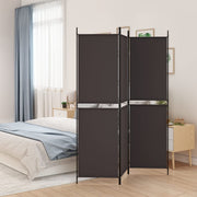 Kamerscherm 3 panelen stof bruin