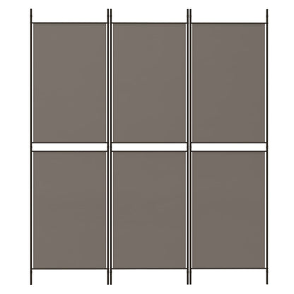 Kamerscherm met 3 panelen 150x180 cm stof antracietkleurig