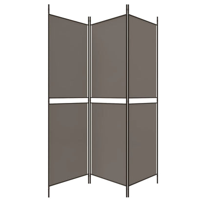 Kamerscherm met 3 panelen 150x180 cm stof antracietkleurig