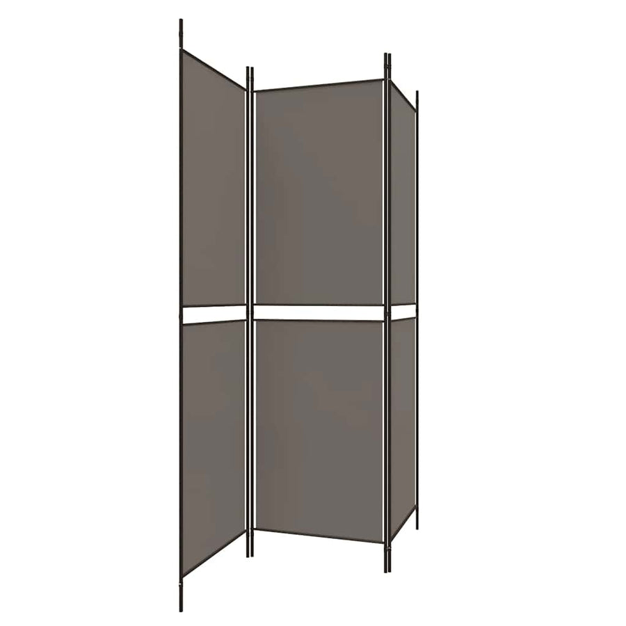 Kamerscherm met 3 panelen 150x180 cm stof antracietkleurig