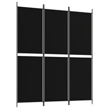 Kamerscherm met 3 panelen 150x180 cm stof zwart