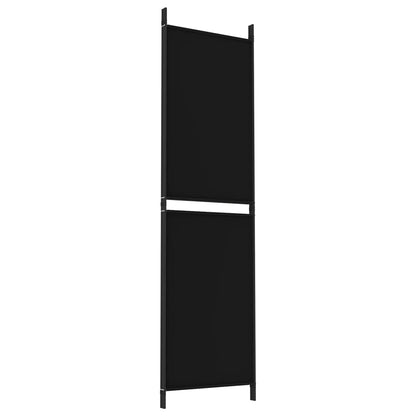 Kamerscherm met 3 panelen 150x180 cm stof zwart