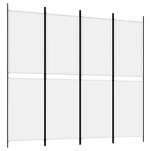 Kamerscherm Met 4 Panelen 200X180 Cm Stof Wit