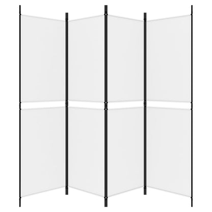 Kamerscherm Met 4 Panelen 200X180 Cm Stof Wit