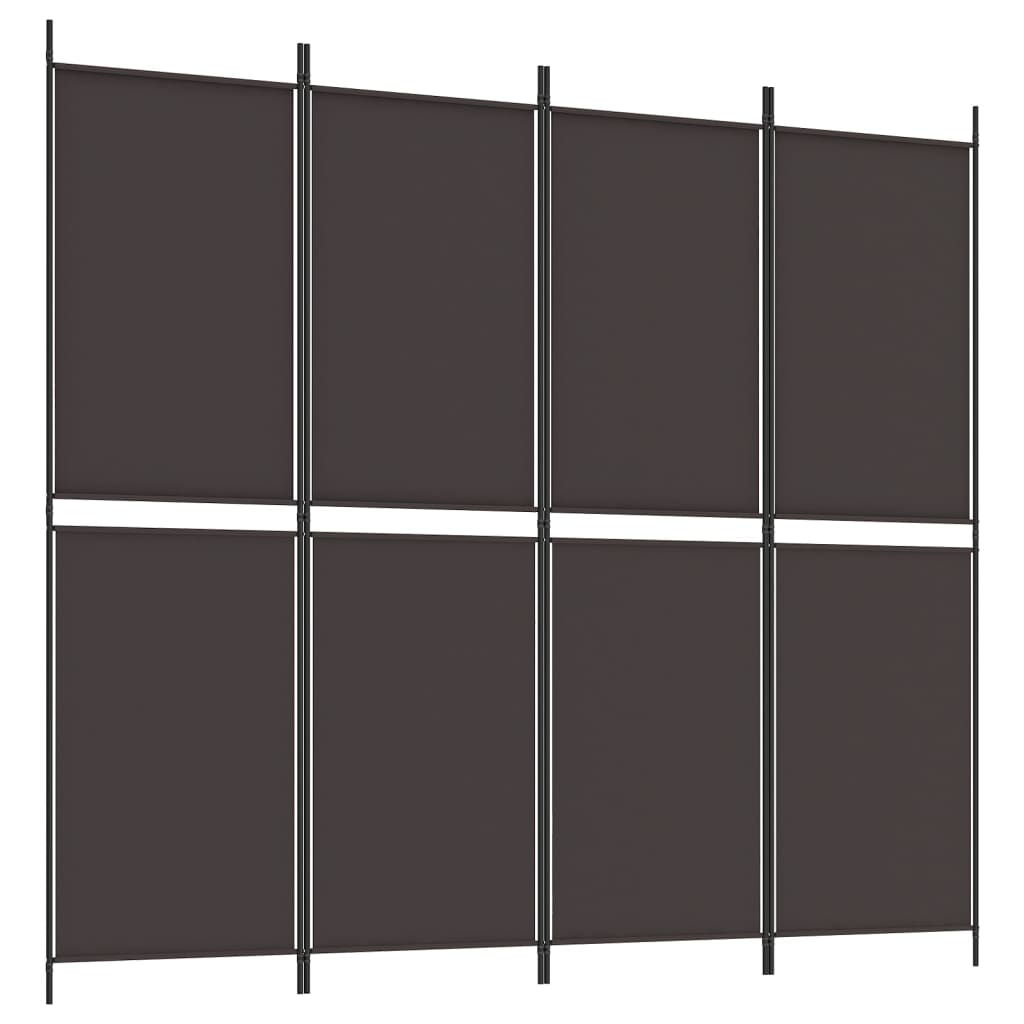 Kamerscherm Met 4 Panelen Stof Bruin 4