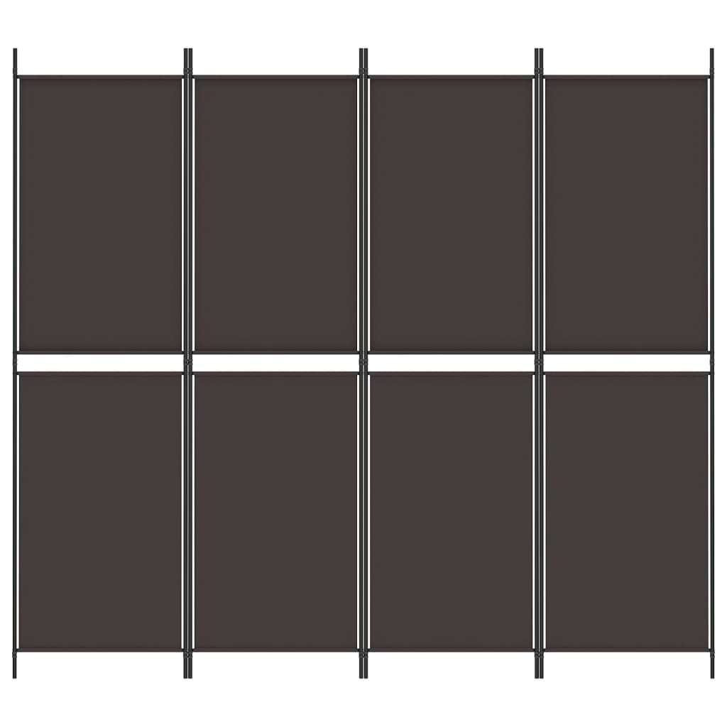Kamerscherm Met 4 Panelen Stof Bruin 4