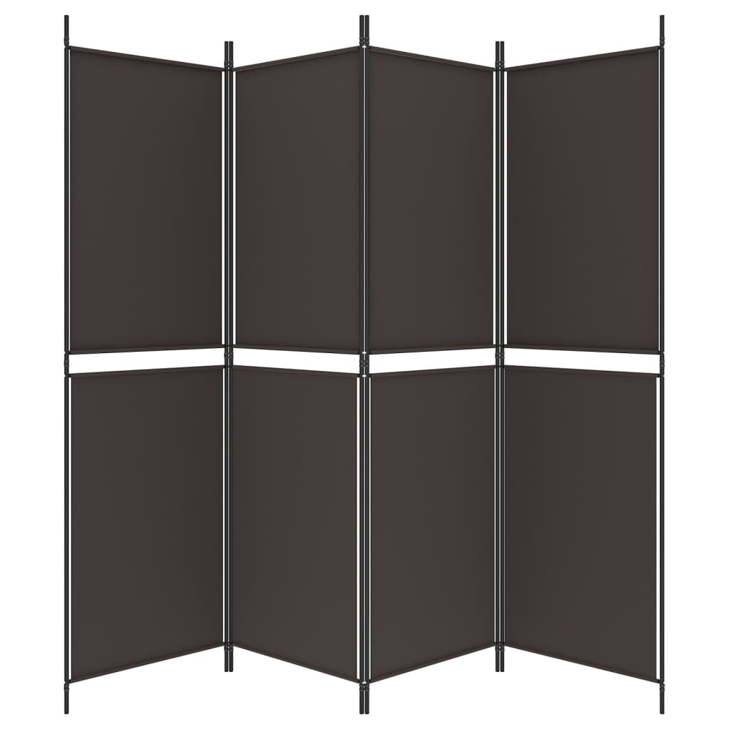 Kamerscherm Met 4 Panelen Stof Bruin 4