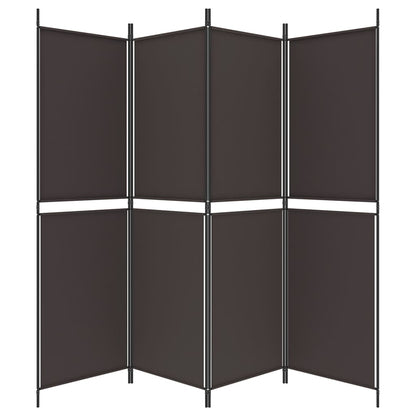 Kamerscherm Met 4 Panelen Stof Bruin 4