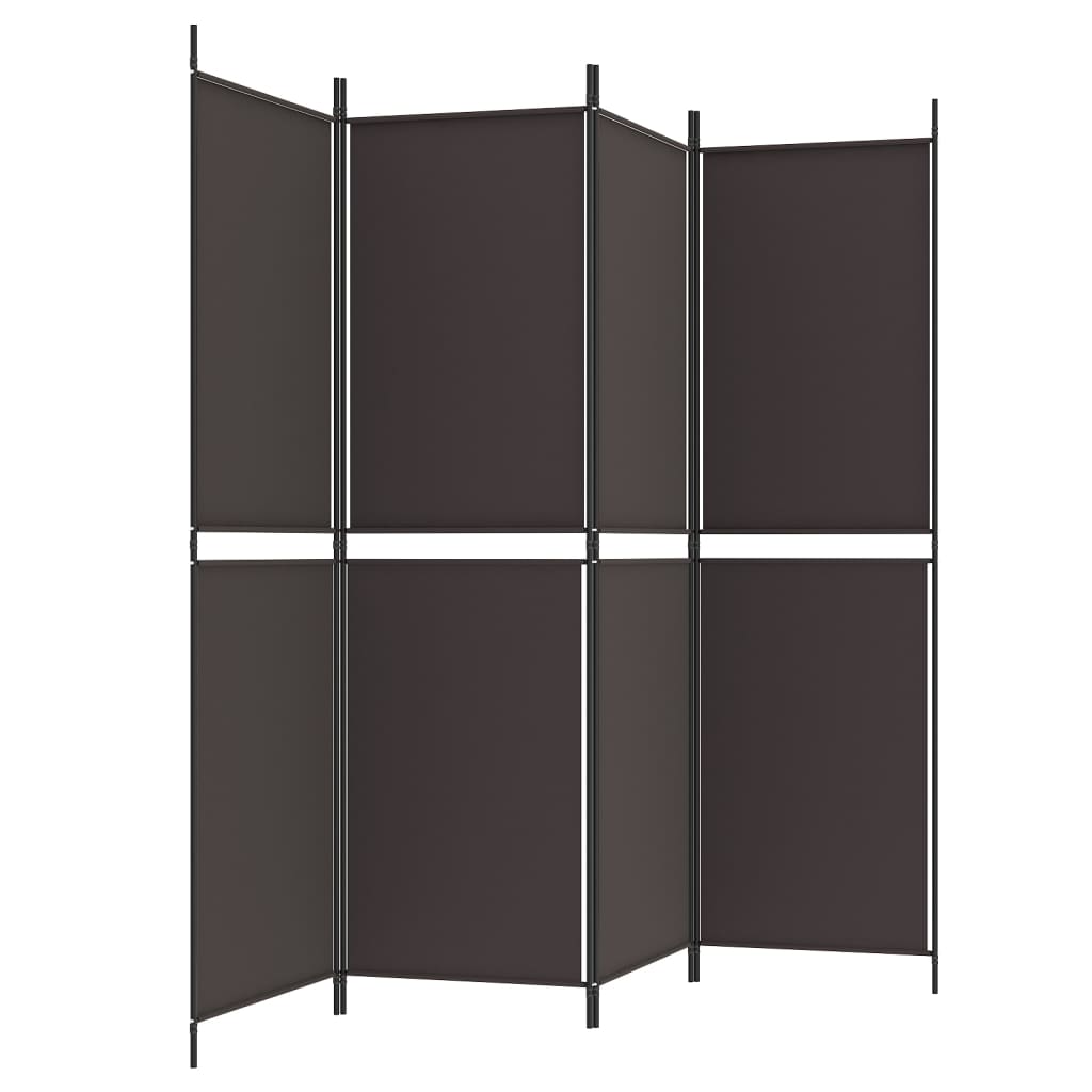 Kamerscherm Met 4 Panelen Stof Bruin 4