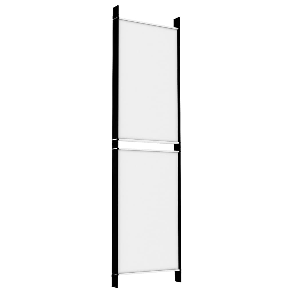 Kamerscherm Met 5 Panelen 250X180 Cm Stof Wit 250 x 180 cm