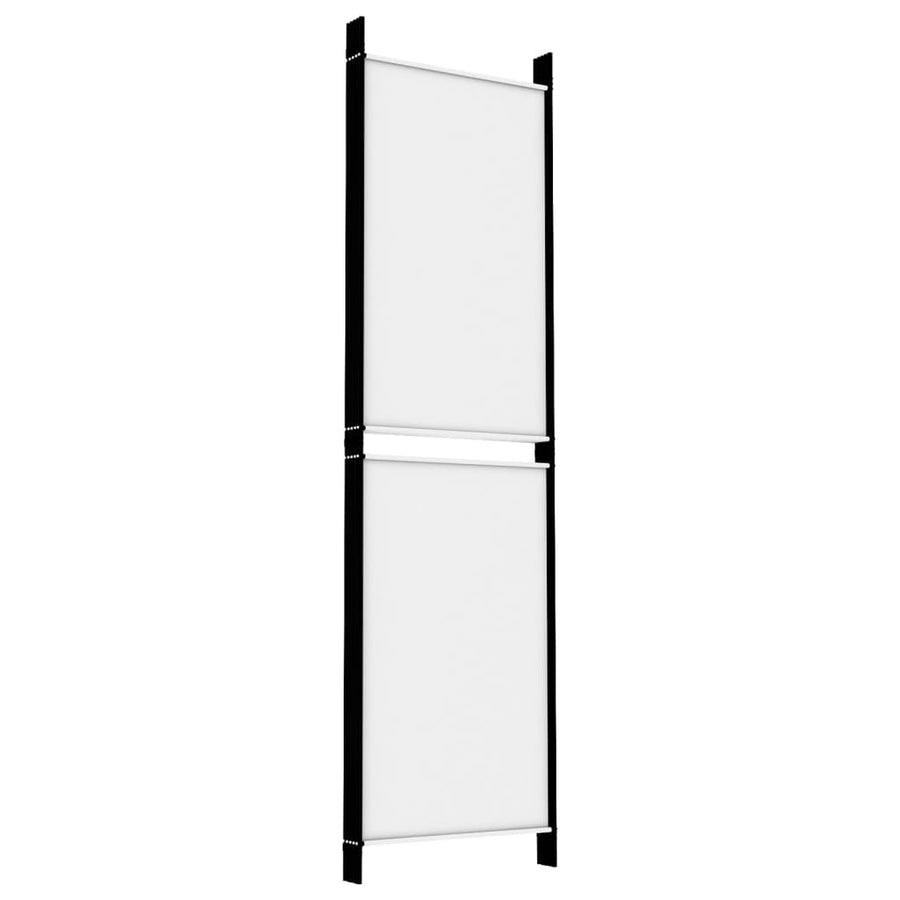 Kamerscherm Met 5 Panelen 250X180 Cm Stof Wit 250 x 180 cm