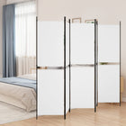 5-panel room divider 250x180 cm white fabric