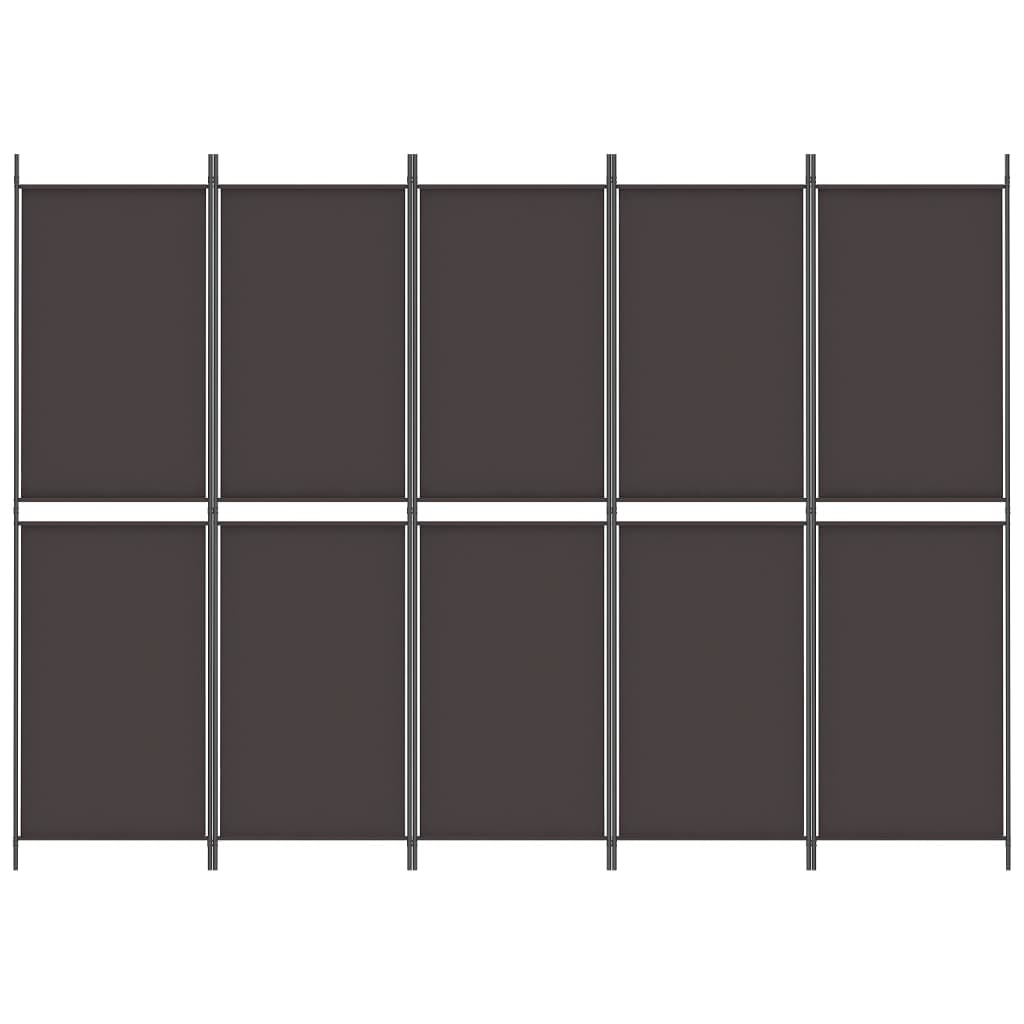 Kamerscherm Met 5 Panelen Stof Bruin 5