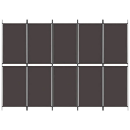 Kamerscherm Met 5 Panelen Stof Bruin 5