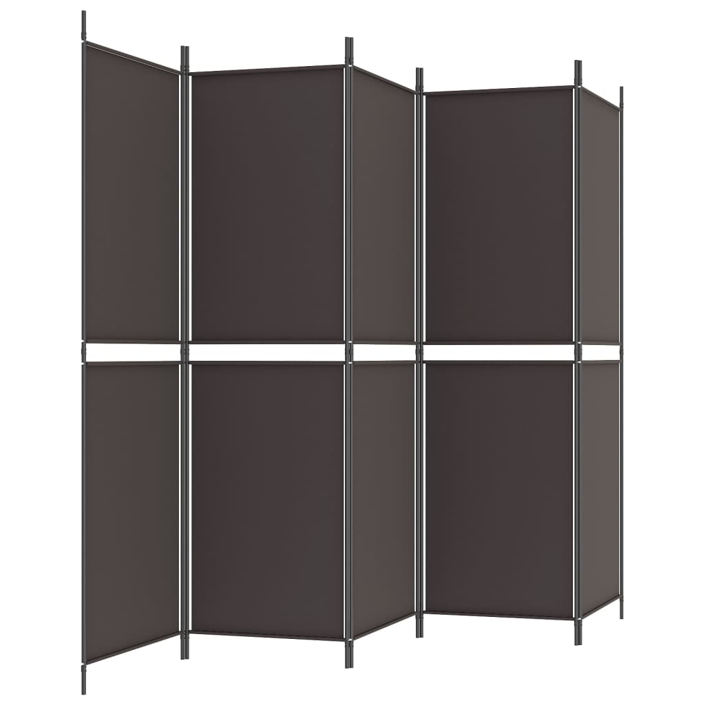 Kamerscherm Met 5 Panelen Stof Bruin 5