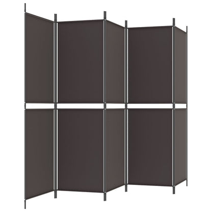 Kamerscherm Met 5 Panelen Stof Bruin 5