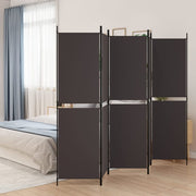 Kamerscherm 5 panelen stof bruin