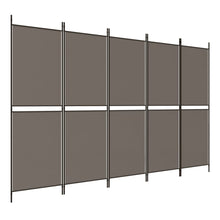 Kamerscherm met 5 panelen 250x180 cm antracietkleurig