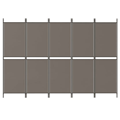 Kamerscherm met 5 panelen 250x180 cm antracietkleurig