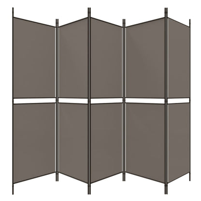 Kamerscherm met 5 panelen 250x180 cm antracietkleurig