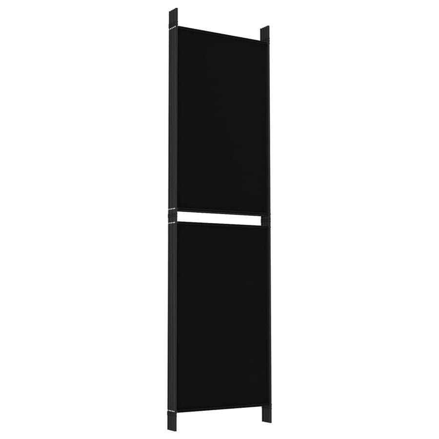 Kamerscherm met 5 panelen 250x180 cm stof zwart