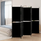 5-panel room divider 250x180 cm fabric black