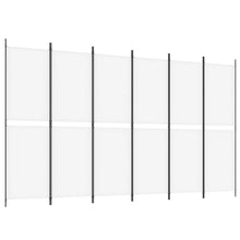 Kamerscherm Met 6 Panelen Stof 300 x 180 cm Wit