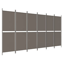 Kamerscherm met 6 panelen 300x180 cm antracietkleurig