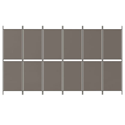 Kamerscherm met 6 panelen 300x180 cm antracietkleurig