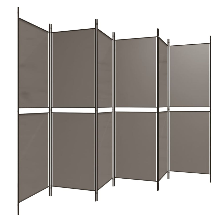 Kamerscherm met 6 panelen 300x180 cm antracietkleurig